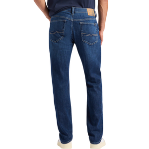 กางเกงยีนส์ผู้ชายทรงตรงผ้ายีนส์ฟอกสีสไตล์วินเทจ แต่งลายปะติด 3 มิติ ยืดได้ ใส่สบาย เหมาะสำหรับฤดูใบไม้ร่วงและฤดูหนาว ขายส่ง รับผลิตแบบ OEM ODM - Product Image 6