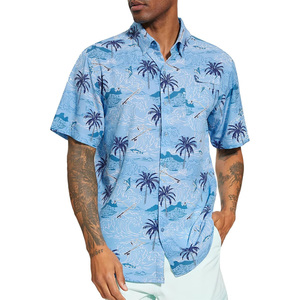 Camisas Casuales de Manga Corta con Doble Botonadura para Hombre, Personalizadas, de Poliéster/Algodón, Fabricante de Uniformes Profesionales, Exportación OEM de Pakistán - Product Image 1