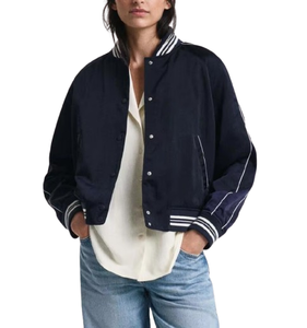 Custom Women's Letterman Varsity Jackets Winter Baseball Bomber Chenille Embroidered Logo <b>Fabric</b> For Varsity Jacket - Product Image 6