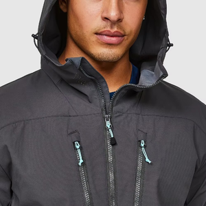 Chaqueta de exterior de alta calidad personalizada para hombre, chaqueta cortavientos de nailon con cremallera personalizada. - Product Image 1