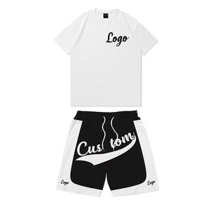 Custom Men's <b>T</b> <b>Shirt</b> and Shorts Set Logo Printed Two Piece Outfit Cotton Blend Casual Summer Sportswear Wholesale Supplier - Product Image 2
