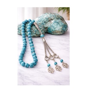 Perles de prière en pierre naturelle turquoise haute performance, tendance, fournitures en gros - Product Image 1