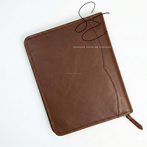Western High Quality Tooled Leather Portfolio <b>File</b> <b>Folder</b> Cover Hand-Carved Zippered Organizer Binder A4 <b>File</b> Business Gift - Product Image 4