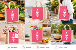 กระเป๋าผ้ากระสอบแบบสั่งทำสำหรับใช้ในชีวิตประจำวัน ซื้อของขวัญ - Product Image 5