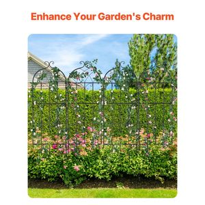 Traliccio per Fiori da Giardino in Metallo Antiruggine 71 x 20 Pollici, Confezione da 4, Traliccio per Rose Rampicanti da Esterno 3 Piedi per Piante Rampicanti da Giardino - Product Image 3