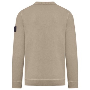 Sweat-shirt à col rond pour homme, uni, manches longues, coupe classique, logo sur la manche gauche - Product Image 3