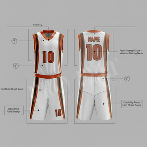 Fournisseur d'usine OEM – Ensemble uniforme de basketball personnalisé pour jeunes, maillot et short en mesh à séchage rapide pour activités sportives scolaires - Product Image 2