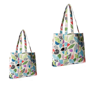 Bolsas Ecológicas Eco World, Bolsa de Compras de Lona de Algodón Ecológica, Calidad Premium, Impresión Completa, Teñida, Diseño Geométrico Moderno, Unisex, Interior - Product Image 3