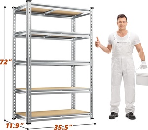 Étagères de rangement mobiles à 5 niveaux, réglables, en vente chaude, étagères empilables pour sous-sols, garages et entrepôts - Product Image 1