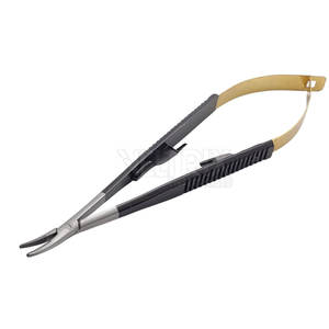 Portaagujas Curvo Castroviejo Médico de Última Moda, Más Vendido, con Mandíbulas de 11 mm y Puntas Cónicas, 140 mm x 1 mm - Product Image 2