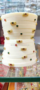 กําไลข้อมือเรซินราชสถาน เครื่องประดับแบบดั้งเดิม กําไลข้อมือชาติพันธุ์ ศิลปะอินเดีย อุปกรณ์เสริมทําด้วยมือ สีสันสดใส การออกแบบที่ซับซ้อน - Product Image 4