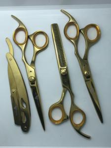 Hot Selling Stainless Steel <b>Barber</b> salon Shear & Hair Cutting Scissor Beauty Type Thinning Scissors <b>set</b> kit - Product Image 6