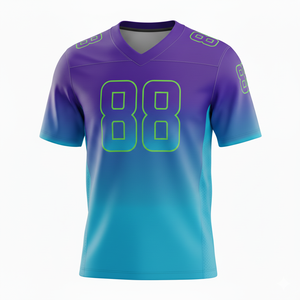 เสื้อฟุตบอลอเมริกันแบบขายส่งสั่งทำได้สำหรับทุกเพศ ผลิตจากโพลีเอสเตอร์ 100% พิมพ์ลาย ระบายอากาศได้ดี ป้องกันรังสียูวี มีไซส์ใหญ่ แขนสั้น สำหรับผู้ใหญ่ - Product Image 4