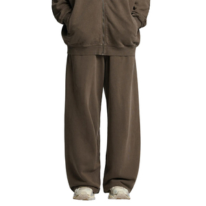 Custom Men Women Jogger Pants <b>Elastic</b> Waist Drawstring Straight Leg Loose Casual OEM ODM Bulk Supply - Product Image 4