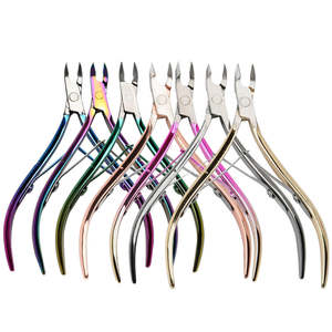 Coupe-ongles professionnel pour pédicure, élimination des peaux mortes, en acier inoxydable, coupe-ongles courbé et tranchant, pince à cuticules dorée, à mâchoires larges pour les doigts - Product Image 3