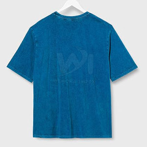 Camisetas de algodón 100% para hombre, lavadas al ácido, precio mayorista bajo, servicio OEM, personalizadas, estampadas, de corte holgado. - Product Image 2
