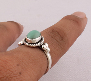 Natural <b>Turquoise</b> <b>Ring</b> 925 Sterling Silver Jewelry Manufacturer Wholesale Blue Gemstone <b>Ring</b> for Women Handmade Fine Jewelry - Product Image 3