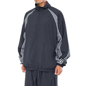 Conjunto de Chaqueta Deportiva con Capucha para Hombre, Transpirable, de Secado Rápido, Ecológica, Mezcla de Algodón, Cortavientos, Ropa de Invierno para Exteriores, con Logotipo Frontal - Product Image 4