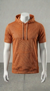 เสื้อฮู้ดแขนสั้นผู้ชาย เสื้อยืดฮู้ดน้ำหนักเบา ชุดออกกำลังกาย - Product Image 4