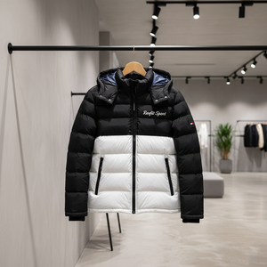 RexFit Sports Unisex Custom Winter Puffer Jacket High Quality Down Filled Outdoor Coat Embroidered Logo OEM - Product Image 1