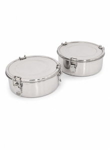 Dheer International - Molde para Flan de Acero Inoxidable de Grado Alimenticio 202, Color Gris Tiffin, con Tapa de Clip para Viaje, Venta al por Mayor - Product Image 3