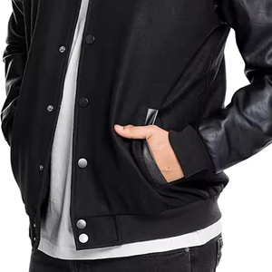 Chaqueta Varsity de Béisbol para Hombre de Alta Calidad al por Mayor, 100% Lana, Bordado Chenille, con Logotipo y Diseño Personalizados - Product Image 6