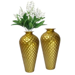 Jarrón Alto de Metal Dorado Antiguo Hecho a Mano y Ecológico, Juego de Jarrones de Hierro Premium para Decoración de Mesa, Sala de Estar y Dormitorio - Product Image 6