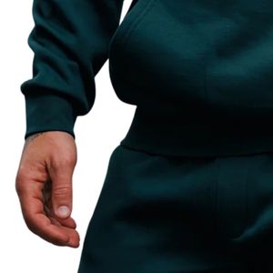 Mens Deep Teal Pullover Hoodie Casual Fleece Sweatshirt Long Sleeve <b>Athletic</b> Gymwear Fashion Hoodie Apparel - Product Image 6