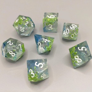 Jeu de dés en résine standard certifié pour l'exportation, dés polyédriques en résine pour jeux de rôle professionnels D&D, accessoire de jeu en gros - Product Image 6