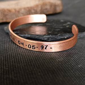 Handcrafted <b>Copper</b> Bracelet 100% Pure <b>Copper</b> <b>Bangle</b> Handmade Jewelry for Men 8mm Cuff Bracelet - Product Image 3