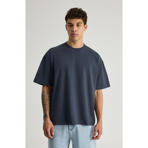 เสื้อยืดคอตตอนคุณภาพสูงทรงลำลองแบบวินเทจสไตล์สตรีทแวร์  ไซส์ใหญ่  สำหรับทุกเพศ  แบบเรียบๆ  ไม่พิมพ์ลาย  ขายส่ง - Product Image 1