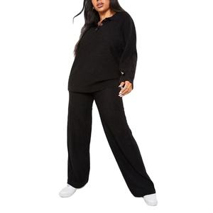 2025 nuevos chándales de moda para mujer, conjunto de chándal de dos piezas con logotipo personalizado de algodón para mujer, conjuntos de chándales deportivos - Product Image 1