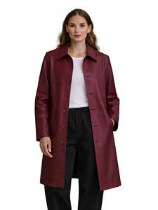 OEM Women's XL Plus Size <b>Leather</b> Jacket Long Slim Fit Fashionable Versatile Motorcycle Coat Cotton Filling for Autumn Winter - Product Image 4
