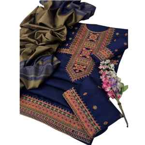 ชุดผ้าฝ้ายปากีสถาน ฟัยซาลาบาด ซัลวาร์ คามีซ ชุดฤดูร้อนสำหรับผู้หญิง วาดลายด้วยมือ ไม่ยับ รับสั่งทำสี/ขนาดได้ - Product Image 1