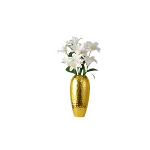 Vase de table minimaliste en métal, finition blanche, pour fleurs et décoration, idéal pour la maison et les mariages. - Product Image 2
