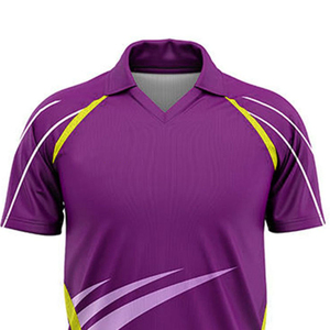 Custom Purple Cricket Uniform Set Men's Short Sleeve Jersey <b>Pants</b> Moisture Wicking Sublimated Geometric Design All Seasons - Product Image 4