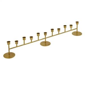 Candelabro de Metal Negro para 5 Velas, Soporte Geométrico Triangular en Forma de Arco, Centro de Mesa para Mesa o Repisa - Product Image 2