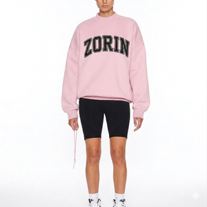 Sweat-shirt Mockneck Oversize en Coton Molletonné Style Décontracté et Tendance pour l'Hiver – Confort et Chaleur - Product Image 1