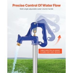 Rubinetto Esterno Antigelo da 4,25 FT, Idrante da Giardino Resistente al Gelo, Profondità di Interramento 24'', Connettori per Tubi NPT da 3/4'' - Product Image 5