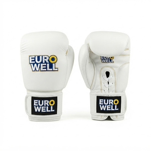 Guantes de Boxeo de Cuero Vacuno Genuino de Primera Calidad al por Mayor, con Cierre de Gancho y Bucle, Correa de Muñeca Ajustable, Guantes de Entrenamiento con Logotipo Personalizado - Product Image 2