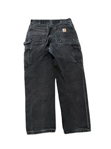 Jeans amples taille haute sur mesure pour homme, coupe oversize décontractée, en denim délavé à l'acide, grandes tailles - Product Image 6