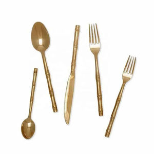 Ensemble de couverts de luxe en acier inoxydable, design moderne, compatible lave-vaisselle, léger, pour mariage, banquet, restaurant, hôtel, cuisine à domicile - Product Image 2