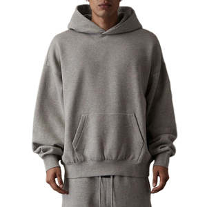 Hoodie personnalisé épais à épaules tombantes, coupe courte, vierge, haute qualité, grandes tailles pour hommes - Product Image 1