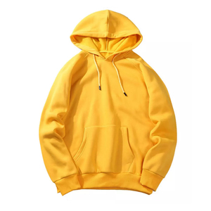 Custom Heavyweight Hoodie <b>Men</b> Blank Fleece <b>Pullover</b> Sweatshirt Back View Streetwear Plain Light Blue Gym Hoodies - Product Image 4
