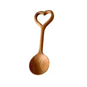 Ensemble de service à salade en bois de luxe, cuillère et fourchette en bois naturel, ustensiles de cuisine pour servir, ensemble d'ustensiles pour mélanger les salades - Product Image 1
