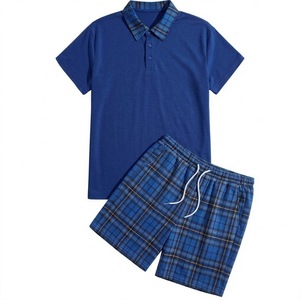 Conjunto de Camiseta y Pantalones Cortos de Verano para Hombre, 100% Algodón, Camiseta y Pantalones Cortos de Malla, Conjunto de Dos Piezas - Product Image 3
