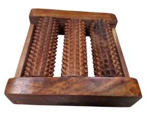 Rouleau de massage des pieds en bois massif, masseur de points d'acupuncture, fait à la main, poli, réutilisable, pour usage domestique - Product Image 4