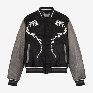 Chaqueta Varsity con Bordado Personalizado, Chaqueta de Alta Calidad con Mangas de Cuero y Lana para Uso Casual o Deportivo, Chaqueta Varsity Unisex - Product Image 1