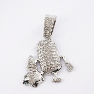 Collar con colgante de bolsa de dólares con diamantes estilo hip hop, joyería de moissanita, colgante de lujo, regalo para ella - Product Image 2