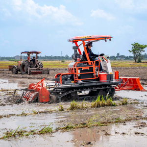 Tracteur à chenilles HOGICO 80 80HP de haute qualité avec fraise à paillis, rotoculteur et foreuse pour l'agriculture à grande échelle - Product Image 4